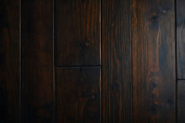 Naklejka premium Top view of close-up dark wooden table photography