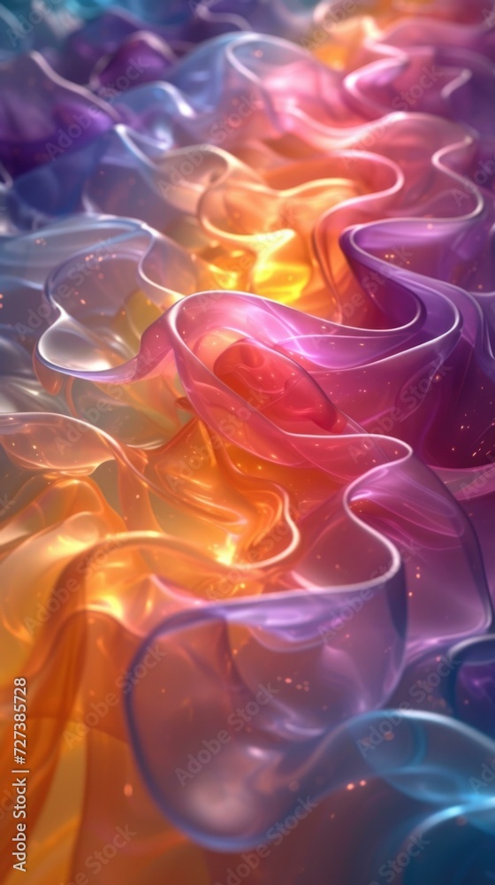 Canvas Prints A colorful abstract background with waves. Generative AI.