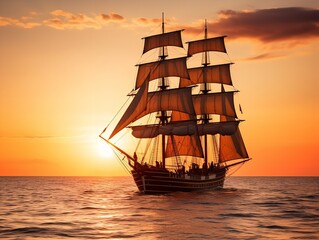 Obraz premium Ship in a Bottle Navigating Dreams Isolated on White Background AI Generated