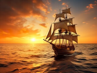 Obraz premium Ship in a Bottle Navigating Dreams Isolated on White Background AI Generated