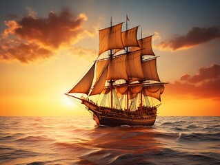 Obraz premium Ship in a Bottle Navigating Dreams Isolated on White Background AI Generated