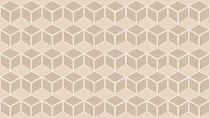 Beige background with rhombus and cubes