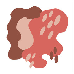 Abstract pattern for backing text, website, stories simple shape in red brown wine colors