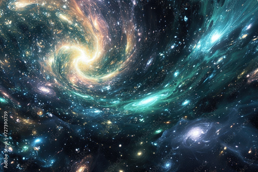 Canvas Prints an image capturing the vast expanse of space filled with numerous stars shining brightly against a d