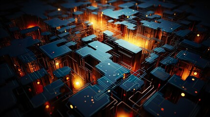 Obraz premium abstract technology background with circuit board