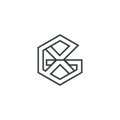 XG or GX logo and icon design