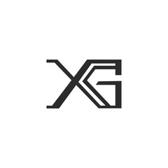GX, XG, X AND G Abstract initial monogram letter alphabet logo design