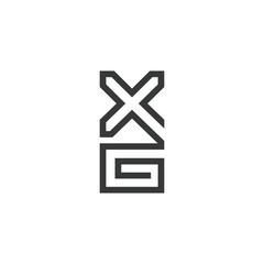 Obraz premium Alphabet letters Initials Monogram logo GX, XG, G and X