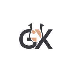 GX, XG, X AND G Abstract initial monogram letter alphabet logo design