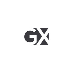 GX, XG, X AND G Abstract initial monogram letter alphabet logo design