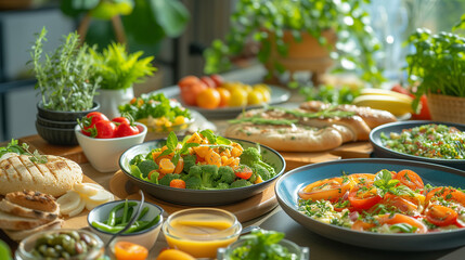 Vibrant Vegan Delights: A Photorealistic Feast from Gourmet Cuisine to Homely Comfort Foods