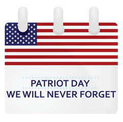 Patriot day card. vector illustration