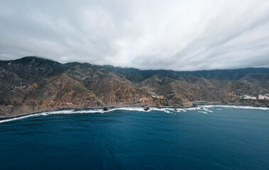 Fototapeta na wymiar Aerial view of Benijo beach, Tenerife