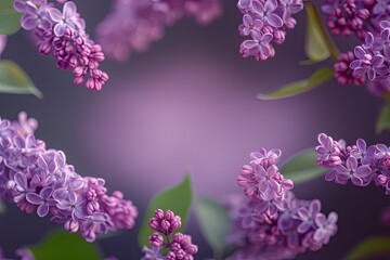 lilac flowers frame