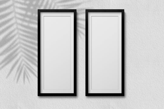 Realistic picture frame collage isolated on white background for mockup. Perfect for your presentations. wall interior with photo frame collage.
