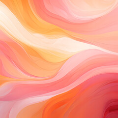 abstract warm colorful background with pastel colored waves red, orange yellow 