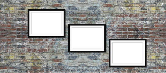Realistic picture frame collage isolated on white background for mockup. Perfect for your...