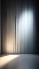  Universal abstract modern interior background for product presentation with a textured white panel on a dark gray wall with beautiful light and shadow 