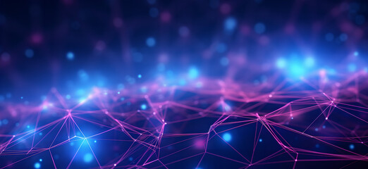 3d rendering of abstract technology background with connecting dots and lines. Network concept, Abstract digital background, Fluid Network Lights