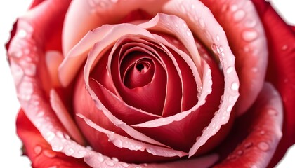 Red and white rose macro 