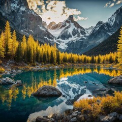 Fototapeta premium autumn in the mountains