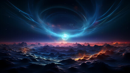 Space galaxy background, 3D illustration of nebulae in the universe