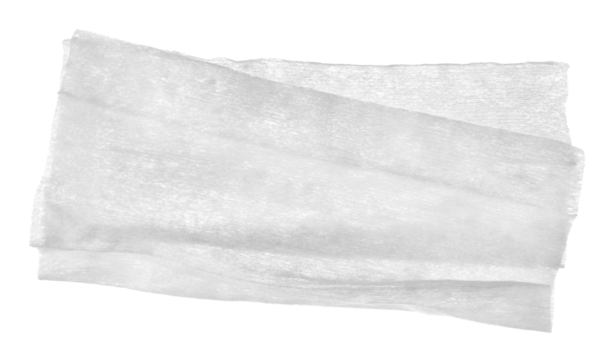 White disposable wet wipes isolated, clipping