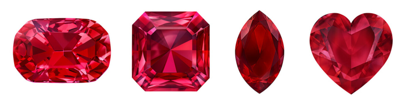 Brownish-Red Ruby clipart collection, vector, icons isolated on transparent background