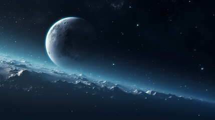 Obraz premium Cosmic illustration showing vibrant cosmic background