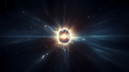 Fototapeta premium Cosmic illustration showing vibrant cosmic background