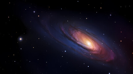 Fototapeta premium Cosmic illustration showing vibrant cosmic background