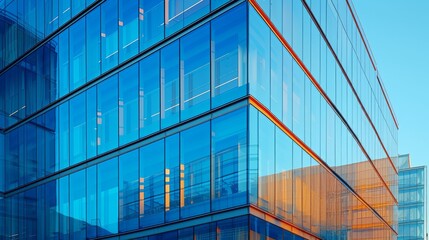 Futuristic skyscrapers reaching for the sky, a sleek cityscape with metallic and glass accents.