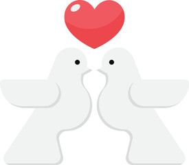 Love Couple birds and Heart