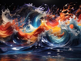 Enchanting Wave Symphony: AI-Generated Ocean Art Capturing Nature's Harmonious Dance in Mesmerizing Digital Landscapes