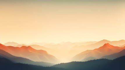 Stunning mountains, panoramic peaks PPT background