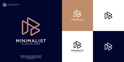 Abstract Monogram P Design Concept for Branding