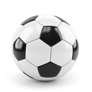 Soccer Ball With Classic Design Isolated On White Background. Vector Illustration. 