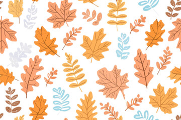 Seamless Autumn Pastel Pattern Background