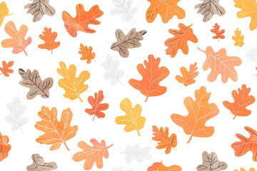 Autumn Pastel Leaves Pattern