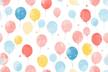 Pastel Birthday Holiday Seamless Pattern