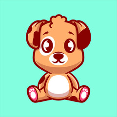 vector cute dog cartoon vector icon illustration icon concept