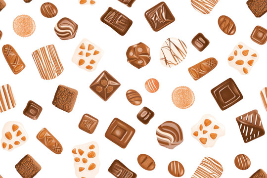 Seamless Pastel Candy Pattern Stock Image