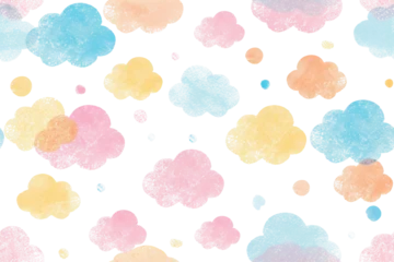 Behangcirkel Pastel Clouds Seamless Pattern for Design © Аrtranq