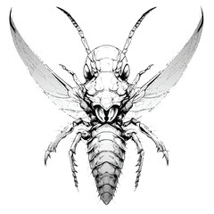 A simple tattoo of an antlion.