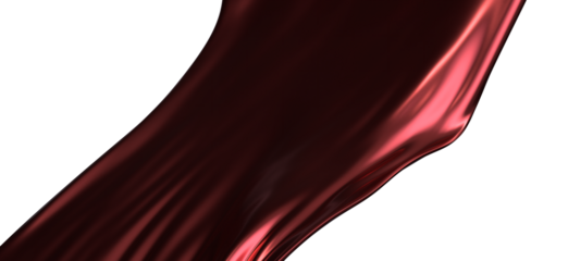 Smooth and shiny red cloth 3D