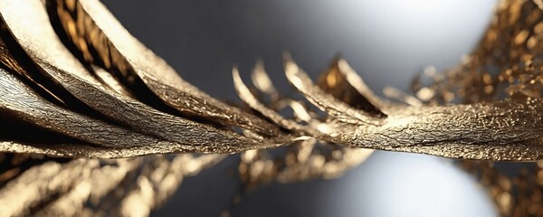 there is a gold sculpture of a bird with wings spread out