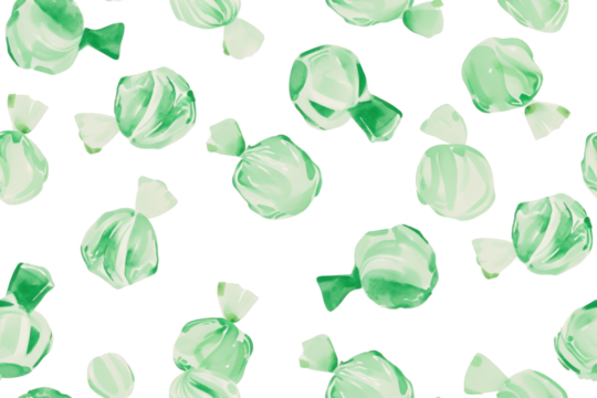 Pastel Candies Seamless Pattern Background