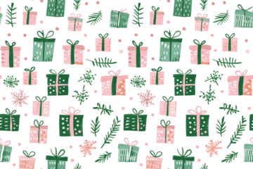 Pastel Birthday Holiday Seamless Pattern