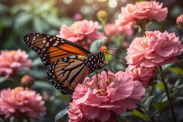 Monarch Butterfly in Garden
