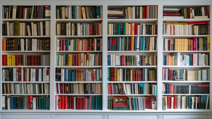 Brighton, England  White wooden bookcase filled with books 